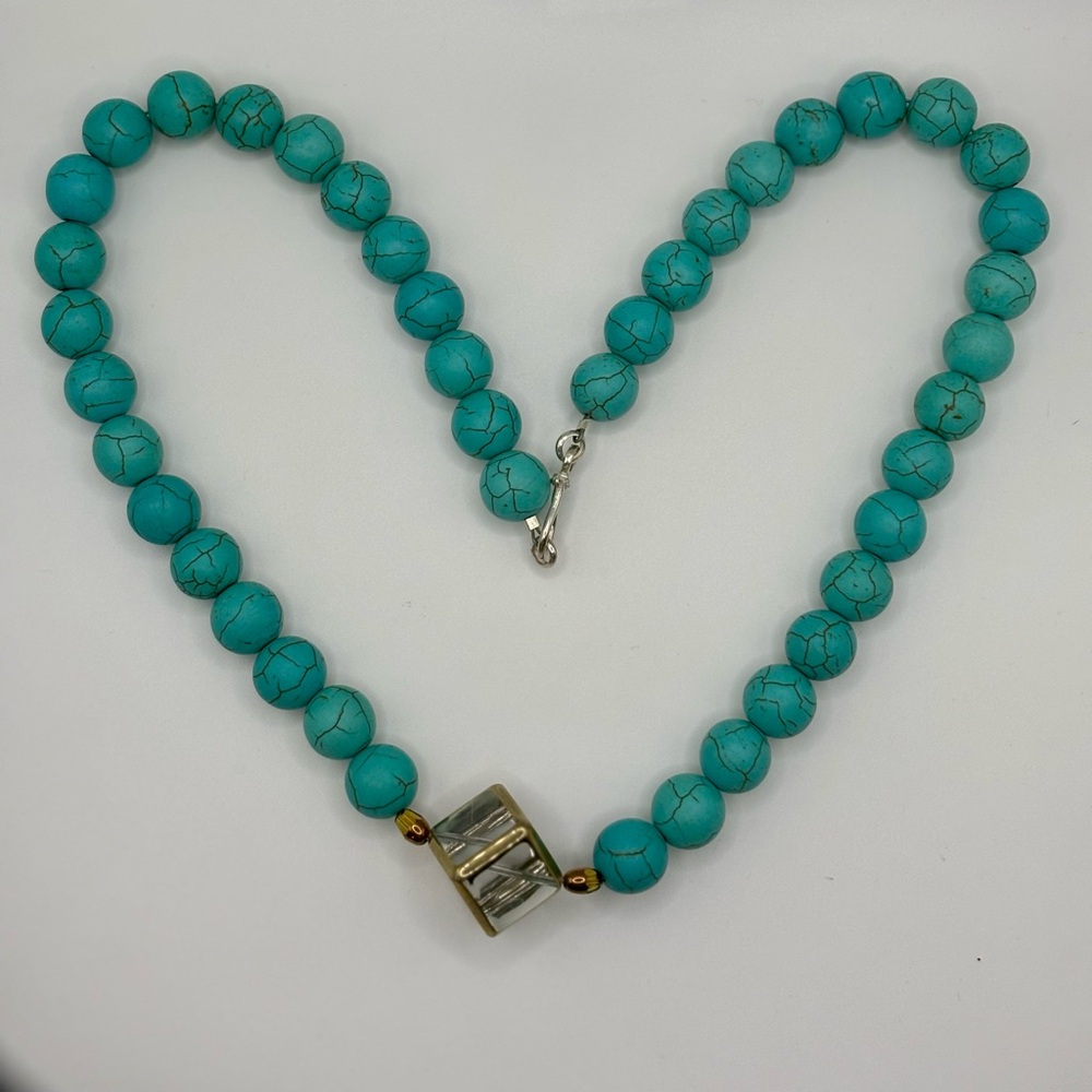 Turquoise Howlite Necklace Set NWOT - Picture 4 of 10
